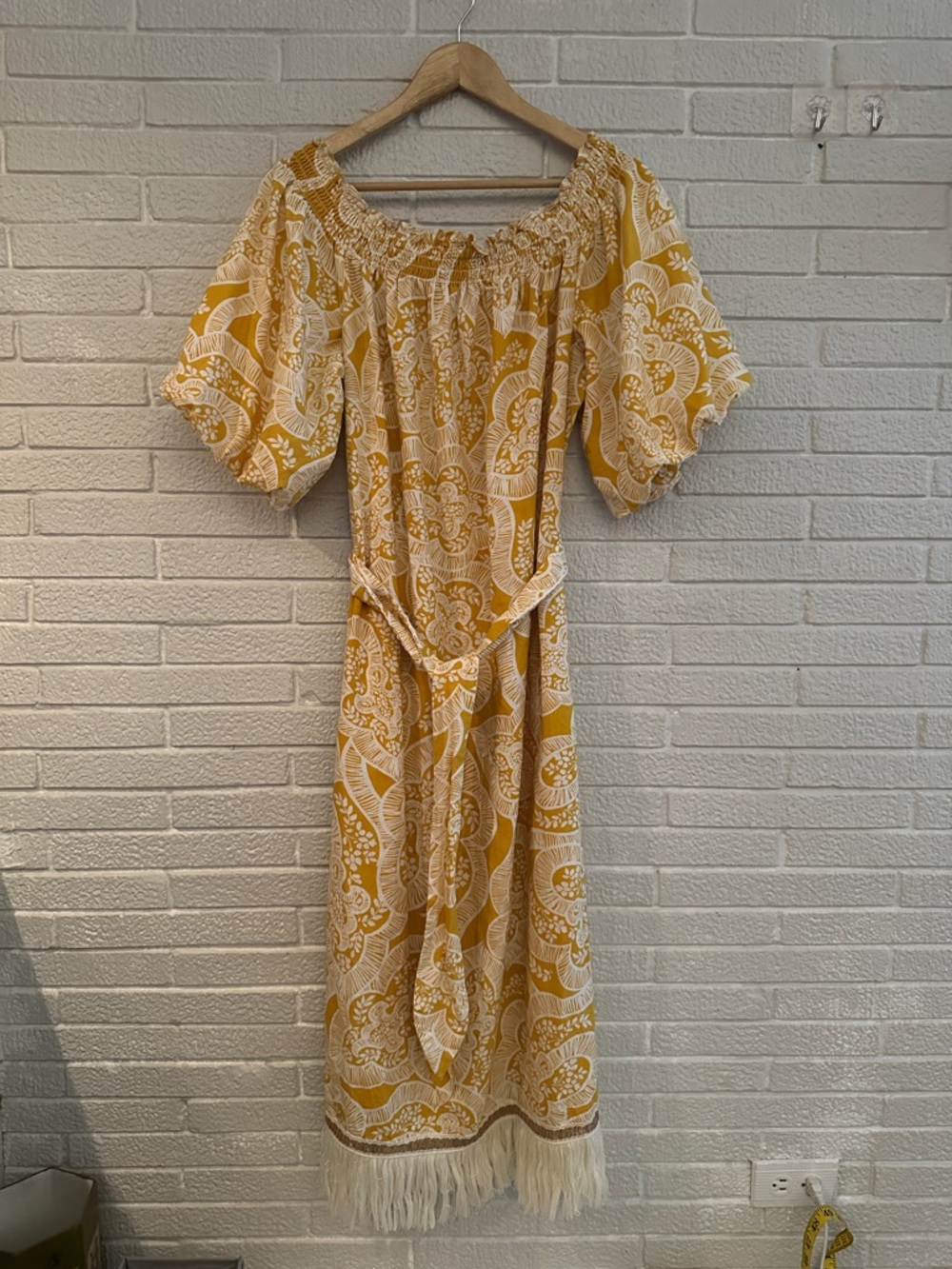 ANTONIO MELANI X THE NAT NOTE RANEY OTS MIDI MARIGOLD SZ 10 - Picture 3 of 9